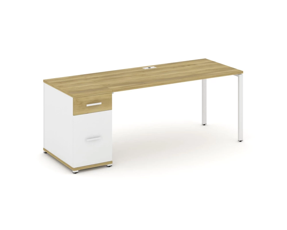 Стол рабочий с 1 опорной тумбой CN.SP-408 W 2000x720x750 Concept