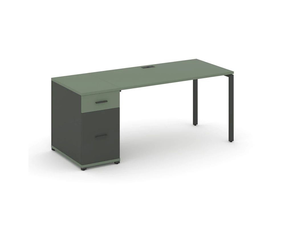 Стол рабочий с 1 опорной тумбой CN.SP-408 W 2000x720x750 Concept