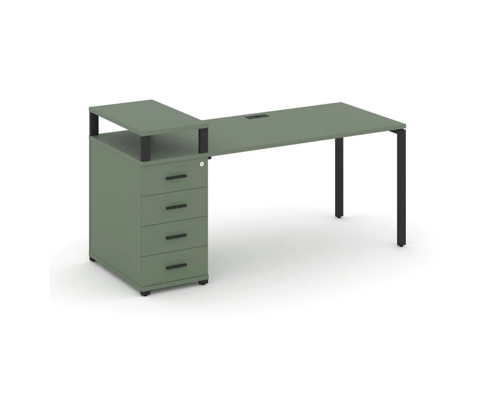 Стол рабочий с 1 опорной тумбой CN.SP-409 B 1400x720x917 Concept