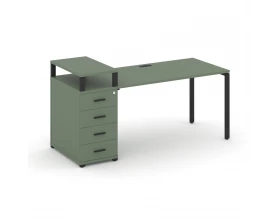 Стол рабочий с 1 опорной тумбой CN.SP-409 B 1400x720x917 Concept images