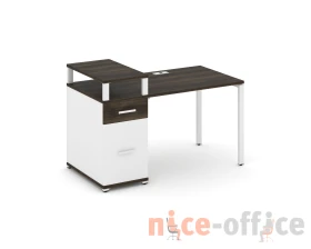 Стол рабочий с 1 опорной тумбой CN.SP-413 W 1400x720x917 Концепт / Concept images