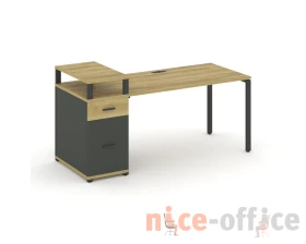Стол рабочий с 1 опорной тумбой CN.SP-414 W 1600x720x917 Концепт / Concept images
