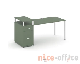 Стол рабочий с 1 опорной тумбой CN.SP-414 W 1600x720x917 Концепт / Concept images