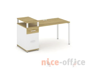 Стол рабочий с 1 опорной тумбой CN.SP-414 W 1600x720x917 Концепт / Concept images