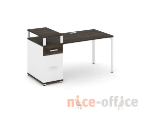 Стол рабочий с 1 опорной тумбой CN.SP-414 W 1600x720x917 Концепт / Concept images