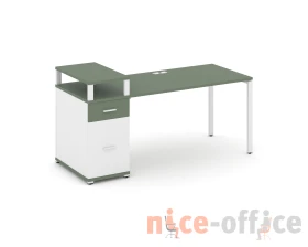 Стол рабочий с 1 опорной тумбой CN.SP-414 W 1600x720x917 Концепт / Concept images