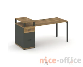Стол рабочий с 1 опорной тумбой CN.SP-414 W 1600x720x917 Концепт / Concept images