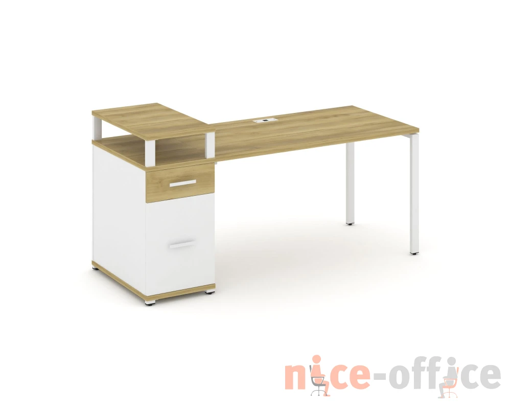Стол рабочий с 1 опорной тумбой CN.SP-415 W 1800x720x917 Концепт / Concept