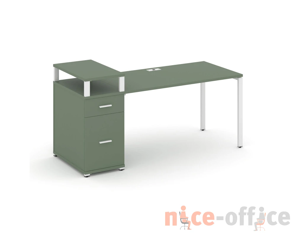 Стол рабочий с 1 опорной тумбой CN.SP-415 W 1800x720x917 Концепт / Concept