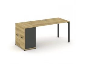Стол рабочий с опорным распаш. шкафом CN.SP-217 W 1400x720x750 Concept images