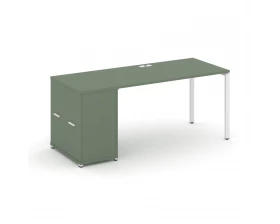 Стол рабочий с опорным распаш. шкафом CN.SP-217 W 1400x720x750 Concept images