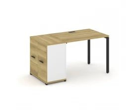 Стол рабочий с опорным распаш. шкафом CN.SP-217 W 1400x720x750 Concept images