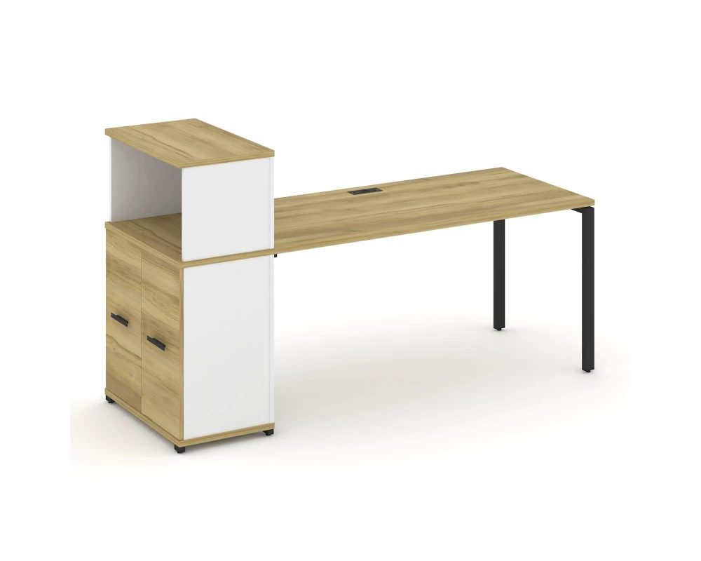 Стол рабочий с опорным распаш. шкафом с надставкой низ. CN.SP-228 W 2000x720x1140 Concept