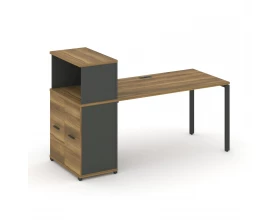 Стол рабочий с опорным распаш. шкафом с надставкой низ. CN.SP-228 W 2000x720x1140 Concept images
