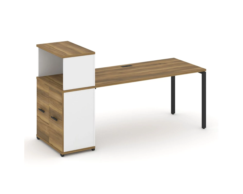 Стол рабочий с опорным распаш. шкафом с надставкой низ. CN.SP-228 W 2000x720x1140 Concept