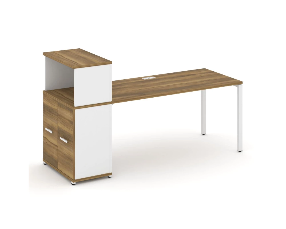 Стол рабочий с опорным распаш. шкафом с надставкой низ. CN.SP-228 W 2000x720x1140 Concept