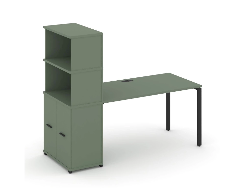 Стол рабочий с опорным распаш. шкафом с надставкой выс. CN.SP-232 B 2000x720x1530 Concept