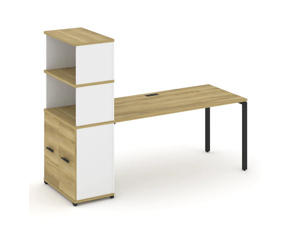 Стол рабочий с опорным распаш. шкафом с надставкой выс. CN.SP-232 B 2000x720x1530 Concept