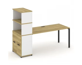 Стол рабочий с опорным распаш. шкафом с надставкой выс. CN.SP-232 B 2000x720x1530 Concept images