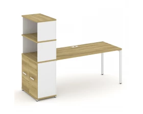 Стол рабочий с опорным распаш. шкафом с надставкой выс. CN.SP-232 W 2000x720x1530 Concept images