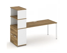 Стол рабочий с опорным распаш. шкафом с надставкой выс. CN.SP-232 W 2000x720x1530 Concept images
