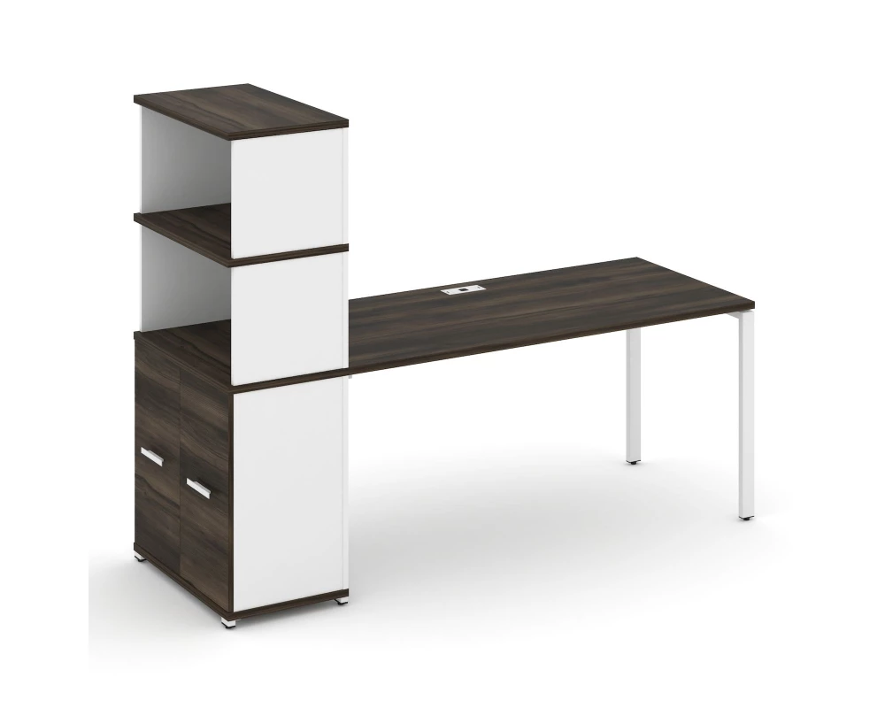 Стол рабочий с опорным распаш. шкафом с надставкой выс. CN.SP-232 W 2000x720x1530 Concept