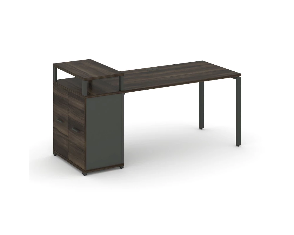 Стол рабочий с опорным распаш. шкафом с верх. горизонтом CN.SP-221 W 1400x720x917 Concept