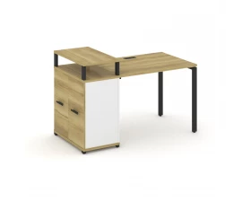Стол рабочий с опорным распаш. шкафом с верх. горизонтом CN.SP-221 W 1400x720x917 Concept images