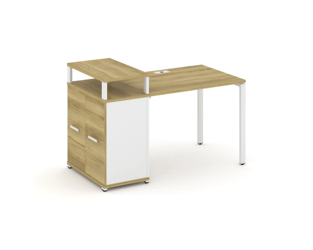 Стол рабочий с опорным распаш. шкафом с верх. горизонтом CN.SP-221 W 1400x720x917 Concept