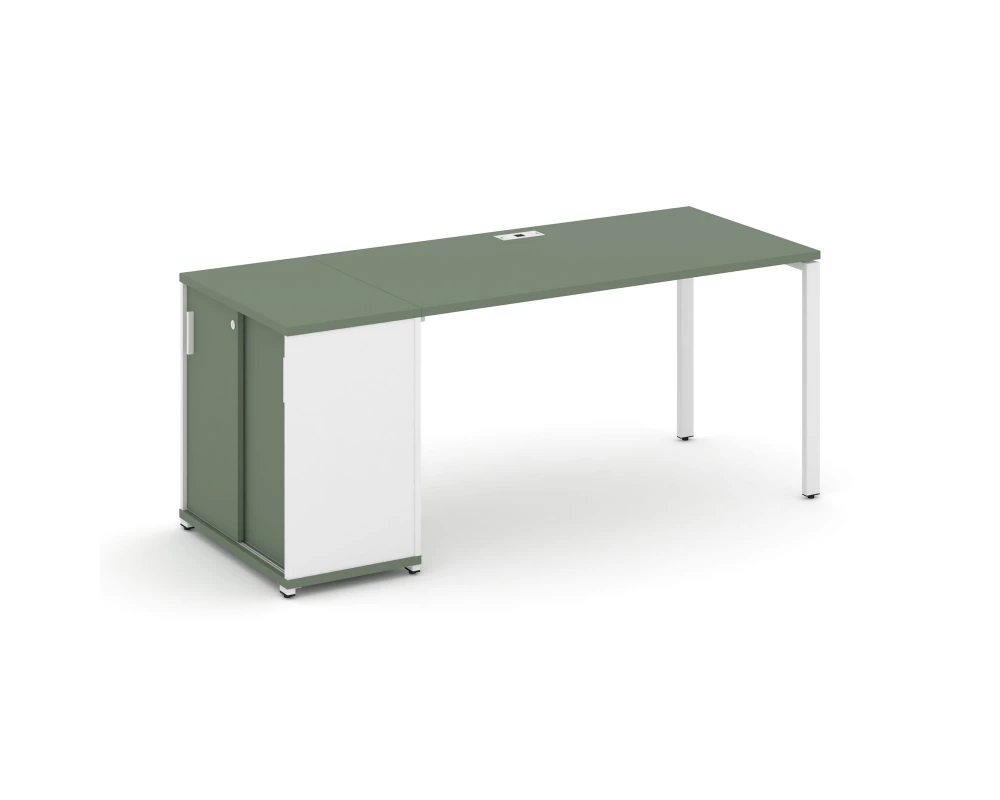 Стол рабочий с опорным шкафом-купе CN.SP-236 W 2000x720x750 Concept