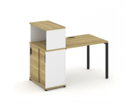 Стол рабочий с опорным шкафом-купе с надставкой низ. CN.SP-237 B 1400x720x1140 Concept images