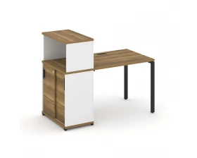 Стол рабочий с опорным шкафом-купе с надставкой низ. CN.SP-237 B 1400x720x1140 Concept images
