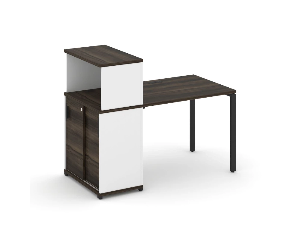 Стол рабочий с опорным шкафом-купе с надставкой низ. CN.SP-237 B 1400x720x1140 Concept