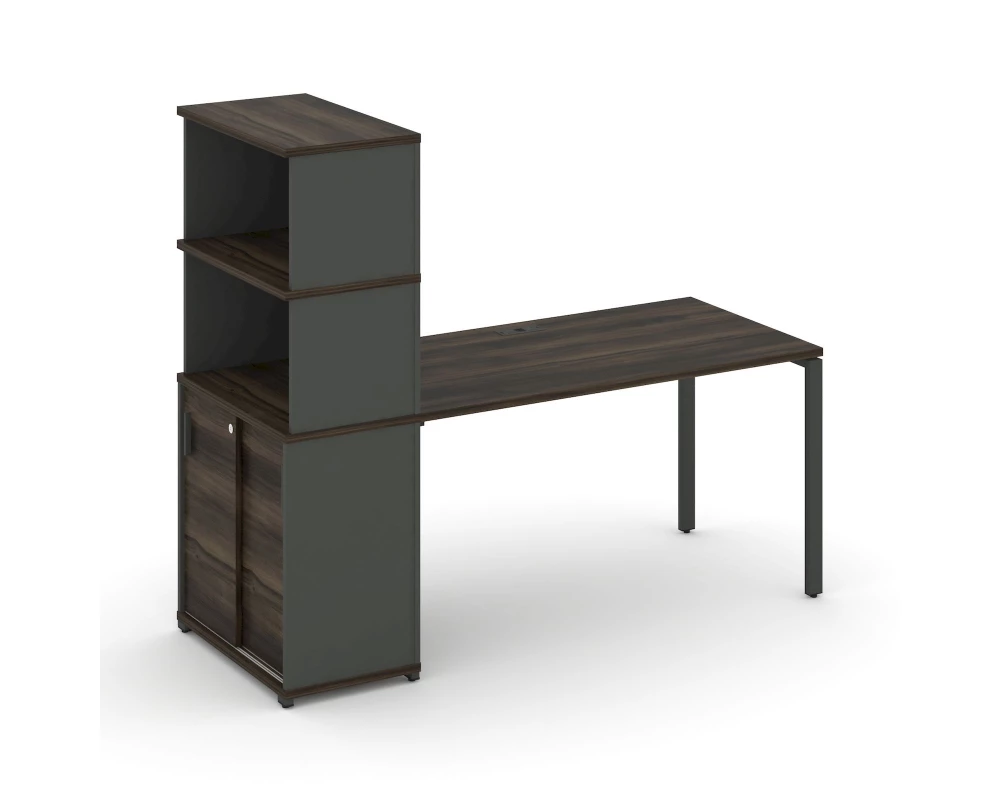 Стол рабочий с опорным шкафом-купе с надставкой выс. CN.SP-241 A 1400x720x1530 Concept