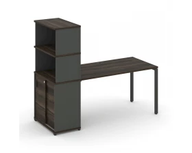 Стол рабочий с опорным шкафом-купе с надставкой выс. CN.SP-241 A 1400x720x1530 Concept images