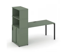Стол рабочий с опорным шкафом-купе с надставкой выс. CN.SP-241 B 1400x720x1530 Concept images