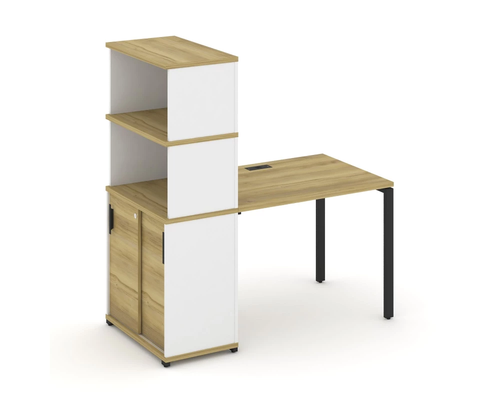 Стол рабочий с опорным шкафом-купе с надставкой выс. CN.SP-241 B 1400x720x1530 Concept