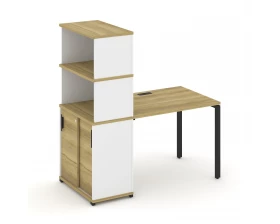 Стол рабочий с опорным шкафом-купе с надставкой выс. CN.SP-241 B 1400x720x1530 Concept images