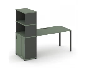 Стол рабочий с опорным шкафом-купе с надставкой выс. CN.SP-244 A 2000x720x1530 Concept images