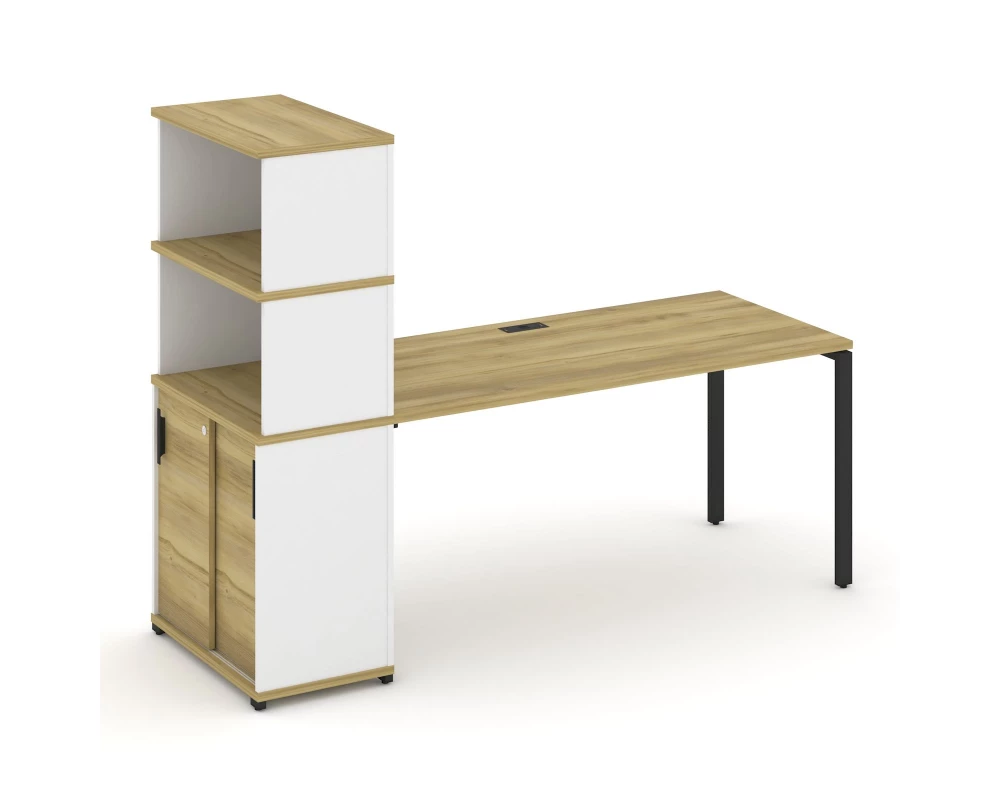 Стол рабочий с опорным шкафом-купе с надставкой выс. CN.SP-244 B 2000x720x1530 Concept