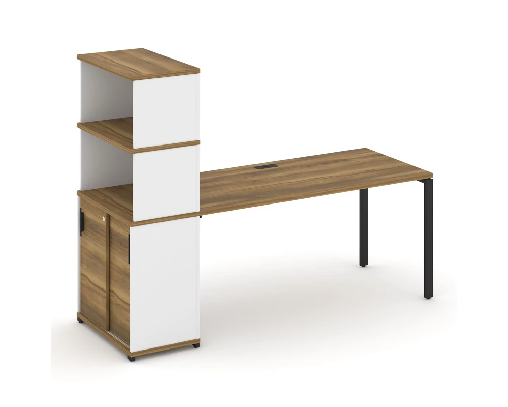 Стол рабочий с опорным шкафом-купе с надставкой выс. CN.SP-244 B 2000x720x1530 Concept