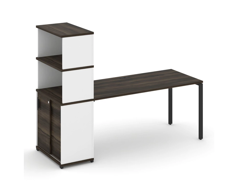 Стол рабочий с опорным шкафом-купе с надставкой выс. CN.SP-244 B 2000x720x1530 Concept