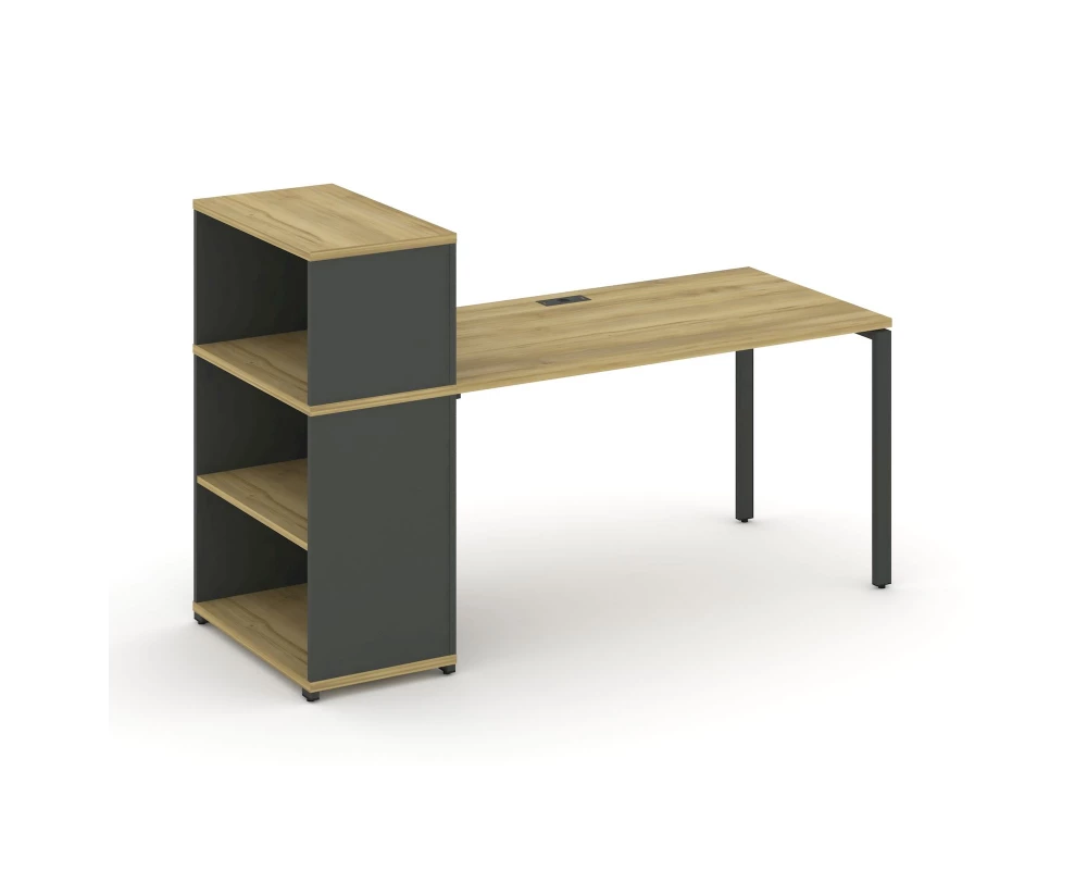 Стол рабочий с опорным стеллажом с надставкой низ. CN.SP-210 1600x720x1140 Concept