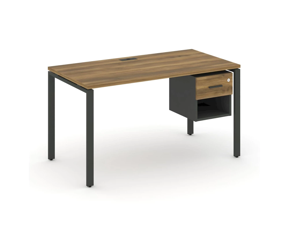 Стол рабочий с подвесной тумбой 1 открытой нишей и одним ящ. CN.SP-117 W 980x720x750 Concept