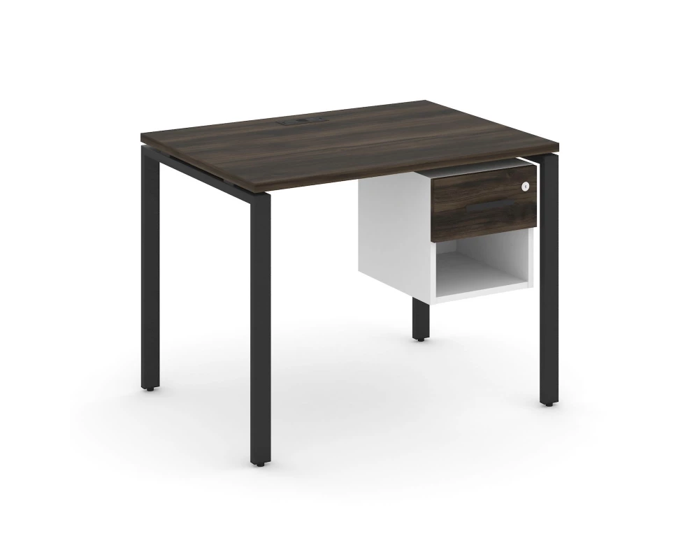Стол рабочий с подвесной тумбой 1 открытой нишей и одним ящ. CN.SP-117 W 980x720x750 Concept