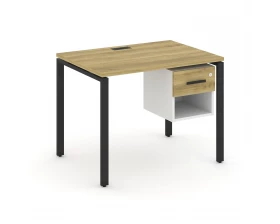 Стол рабочий с подвесной тумбой 1 открытой нишей и одним ящ. CN.SP-117 W 980x720x750 Concept images