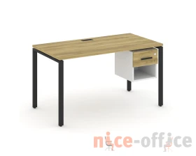 Стол рабочий с подвесной тумбой 1 открытой нишей и одним ящ. CN.SP-119 W 1380x720x750 Концепт / Concept images