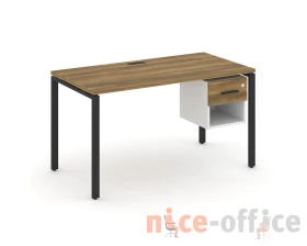 Стол рабочий с подвесной тумбой 1 открытой нишей и одним ящ. CN.SP-119 W 1380x720x750 Концепт / Concept images