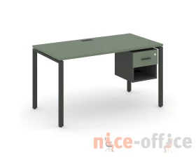 Стол рабочий с подвесной тумбой 1 открытой нишей и одним ящ. CN.SP-119 W 1380x720x750 Концепт / Concept images