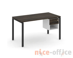 Стол рабочий с подвесной тумбой 1 открытой нишей и одним ящ. CN.SP-119 W 1380x720x750 Концепт / Concept images
